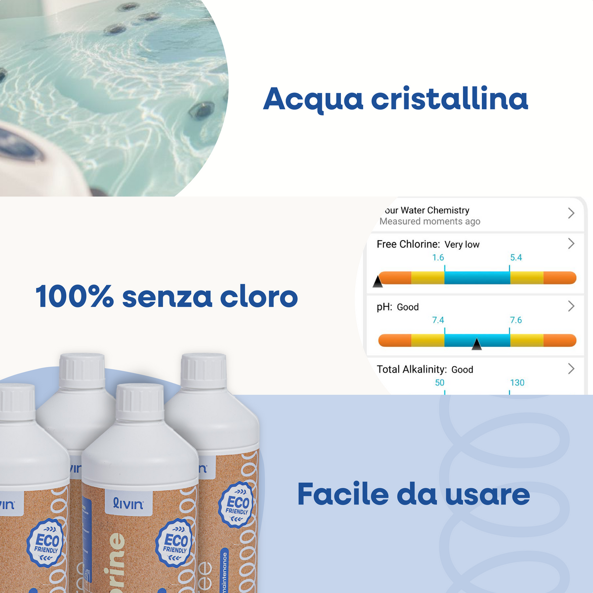 [it] Acqua cristallina, 100 % senza cloro e semplicissima da usare con SpaReady
