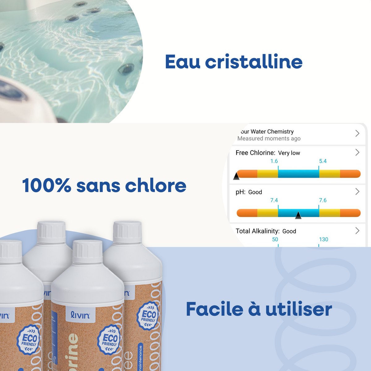 [fr] Eau cristalline, 100 % sans chlore et très simple à utiliser avec SpaReady